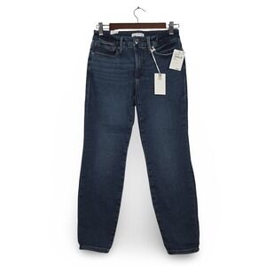 Good American Good Petite Skinny Jeans Size 2‎ 26 Dark Wash Blue GPSK941ET New